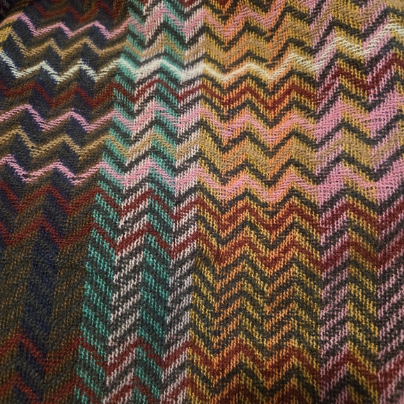 RIIQIICHY Women One-Size NWT Colorful Chevron Patterned Poncho - Picture 10 of 11